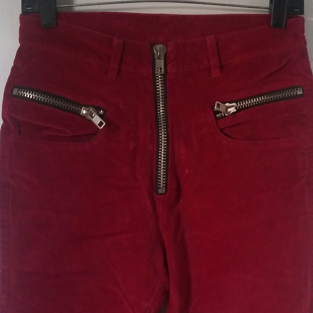 Unif Red Moto Pants